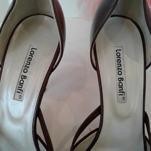 NEW ! Lorenzo Banfi burgundy pumps stiletto shoes pointy toe - Picture 3 of 10